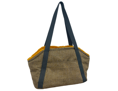 Sac Transport MOUSTACHES Chevron Jaune PETIT